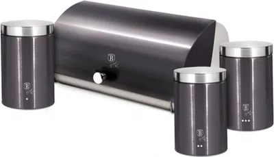 Obrázok produktu pre BERLINGERHAUS Súprava chlebníka a misky na potraviny 4 ks Carbon PRO Line