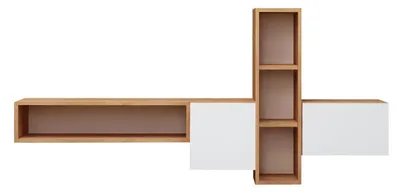 Image de Meuble TV en bois "Kumkuat" - 160 x 35 x 70 cm - Marron