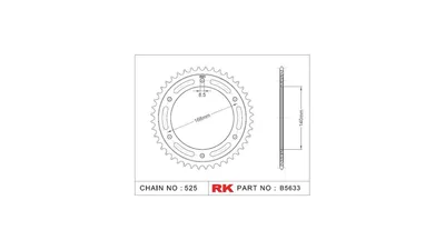Produktbild von Rk Kettenblatt 525 41z Stahl silber