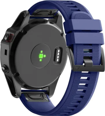 Produktbild von BStrap Silicone Acton Armband für Garmin Fenix 5 / 6 / 6 Pro / 7 / 8 47mm / E, dark blue