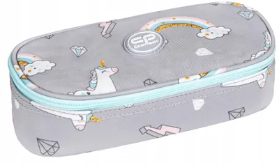 Produktbild von CoolPack Campus Federmäppchen mit Einhörnern Grau