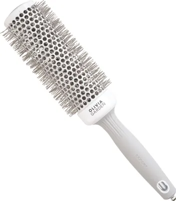 Produktbild von Olivia Garden Bürste Olivia Garden Wavy Bristles White & Grey Brush Ø45mm