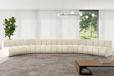 Produktbild von ALTDECOR Modulares Sofa Ecksofa in U-Form - Montra-U2 - 581x174x70 cm Beige - Corner modular Sofa Eckcouch Couch Wohnlandschaft Cauchsofa Bodensofa Polstersofa