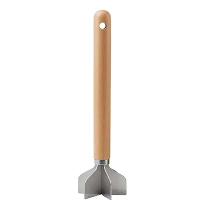 Produktbild von Edelstahl Fleischzerkleinerer mit Holzgriff, ideal für Hackfleisch, Kartoffelpüree & Küchenzubereitung