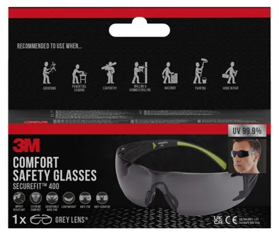 Produktbild von 3M™ SecureFit™ 400 Schutzbrille + 3M™ Peltor™ Optime™ Komfort-Kapselgehörschutz H510A
