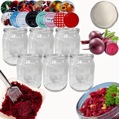 Produktbild von Wamar-Sosenka 6er Set Gläser 540ml mit Twist-Off Deckel
