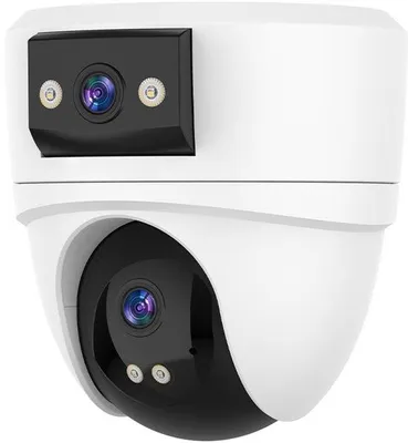 Immagine prodotto di Telecamera Wi-Fi per interni con doppio obiettivo e visione notturna a colori (senza scheda SD)