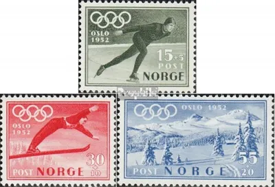 Produktbild von Briefmarken Norwegen 1951 Mi 372-374 (kompl.Ausg.) postfrisch Olympische Winterspiele 52