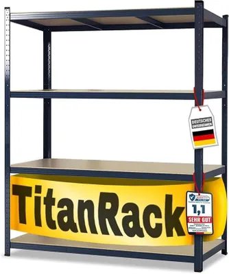 Produktbild von Weitspannregal - Schwerlastregal - Lagerregal - Kellerregal - Steckregal - Traglast bis 1500 kg (177 x 160 x 60 cm, Grau)