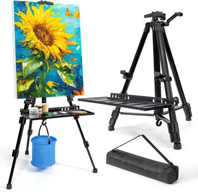 Produktbild von Staffelei, Staffelei groß 51-155cm, Atelierstaffelei, Künstler Staffelei, Stativ Staffelei für Kuntsmalerei