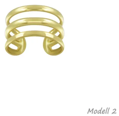 Produktbild von Ohrklemme Silber 925 gold: Ear Cuff Ohrring ohne Loch tragbar Modell 2