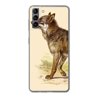 Produktbild von MuchoWow® Handyhülle Schutzhülle Hülle für Samsung Galaxy S21 Plus Wolf - Raubtier - Pflanzen Silikon Softcase Handy Hülle - Handy-Tasche