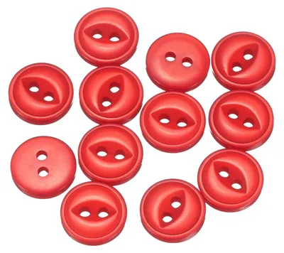 Productafbeelding van Naaiknopen - Set van 50 stuks - Voor kleding en handwerken - Rood - 11,5 mm