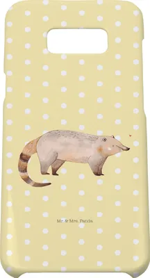 Produktbild von Mr. & Mrs. Panda Samsung Galaxy S8 plus Handyhülle  Nasenbaer - Gelb Pastell - Geschenk, Handy, Cover, Case, Bär, Lustige Sprüche, Rüsselbär, Hülle, Nasenbär, Nasenbären