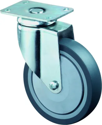 Zdjęcie produktu dla Kółka BS Kółko skrętne z przykręcaną płytką Gumowe łożysko kulkowe 125 mm 100 kg - C100.A85.125