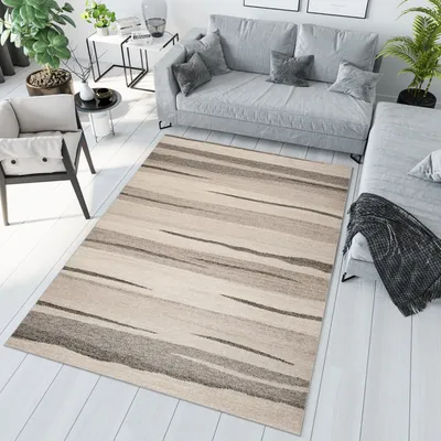 Obrázok produktu pre Koberec Obývacia izba Spálňa Krátky vlas Moderný tavený dizajn Béžová ÖKOTEX 300 x 400 cm