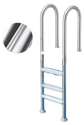 Zdjęcie produktu dla Drabinka basenowa VEVOR, 4-stopniowe schody wejściowe do basenu wykonane ze stali nierdzewnej, udźwig 120 kg, do basenów naziemnych 137 cmDeska tarasowa do wnętrz i na zewnątrz