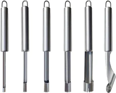 Obrázek produktu pro multifunkční sada na odstraňování ovoce a zeleniny z nerezové oceli v 6 baleních