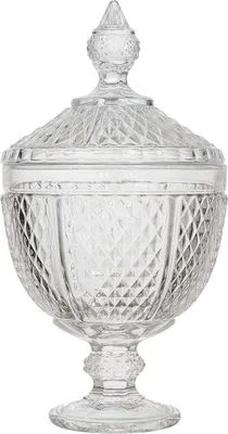 Immagine prodotto di HowHomely | Barattolo per caramelle in vetro - Barattolo per caramelle - Rotondo - 15 x 15 x 31 cm - Vetro - Vetro decorativo - Trasparente