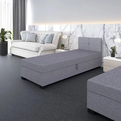 Obrázok produktu pre Čalúnená jednolôžková posteľ 100x195 LEJLA 2 - šedá