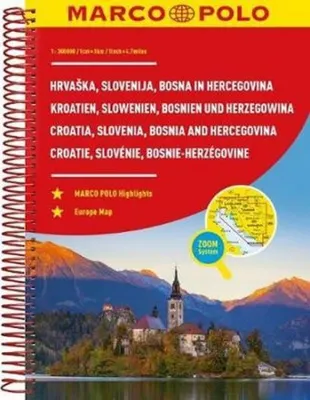 Obrázek produktu pro MARCO POLO ReiseAtlas Kroatien, Slowenien, Bosnien und Herzegowina 1:300 000