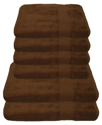 Immagine prodotto di Set di asciugamani Julie Julsen®: 2 asciugamani da 70x140 cm e 4 asciugamani da 50x100 cm. Colore: marrone cioccolato