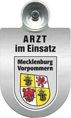 Produktbild von Einsatzschild Windschutzscheibe incl. Saugnapf - Arzt im Einsatz - 309352 - incl. Regionen nach Wahl Color - Region Mecklenburg-Vorpommern