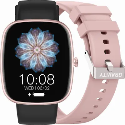 Obrázok produktu pre Dámske inteligentné hodinky GRAVITY GT18-1 Pink Silicone Strap + Black Strap
