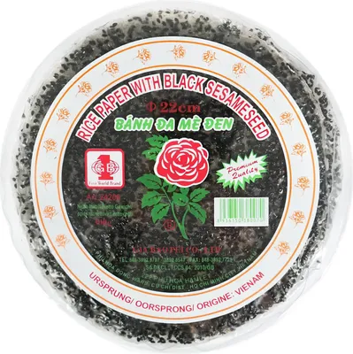 Produktbild von Gia Bao Banh Da Me Den Reispapier mit schwarzem Sesam (brüchig) 300g