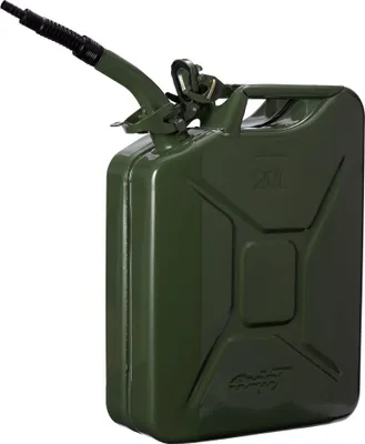 Produktbild von Oxid7® Metall Benzinkanister Kraftstoffkanister olivgrün 20 Liter + Ausgießer