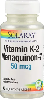 Produktbild von Vitamin K2 Menaquinon-7 50 μg Solaray Kapseln 30 St