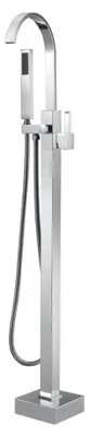 Produktbild von HOME DELUXE - Design Standarmatur - SKY Chrome - Höhe: 112 cm, inkl. Handbrause I freistehende Armatur Wannenbrause Wanneneinlass
