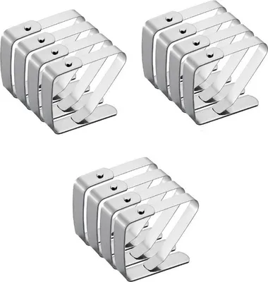 Produktbild von INF Vielseitige Stoffklammern, 12er-Pack Silber