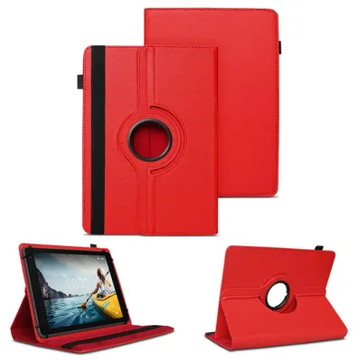 Produktbild von Tablet Hülle für XGODY Tab 10.1 Schutzhülle Cover Schutz Case 360 Grad DrehbarFarben:Rot