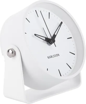 Obrázek produktu pro Minimalistický budík CALM, Ø 9,5 cm, bílý