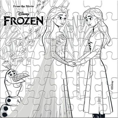 Produktbild von färbepuzzle Frozen junior 42 cm lila/blau 42 Teile
