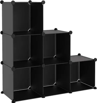 Produktbild von Regalsystem mit 6 Würfeln Schwarz PP