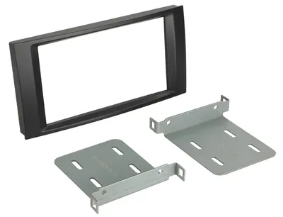 Productafbeelding van Radiofrontpaneel 2-DIN, compatibel met VW T5 (2003-2015) / Touareg (2003-2010), zwart