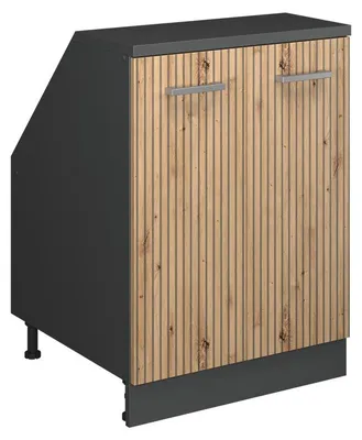 Zdjęcie produktu dla Szafa skosna Vicco Rion Dąb rzemieślniczy 60 x 81.6 cm z 2 drzwiami, korpus szafy głębokość 60 cm, Model 60310