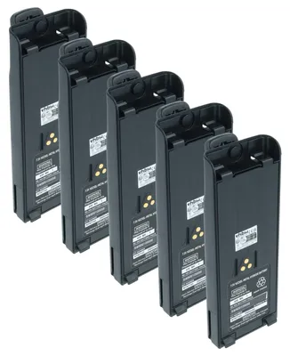 Produktbild von vhbw 5x Akku kompatibel mit Motorola MTS2013, PTX1200, MTZ2000, MTX9000, MTX8000 Funkgerät, Walkie Talkie (2500 mAh, 7,5 V, NiMH) + Gürtelclip