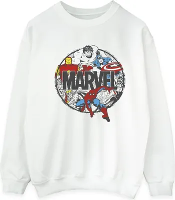 Produktbild von Marvel - "Character Circle" Sweatshirt für Herren BI35284 (S) (Weiß)