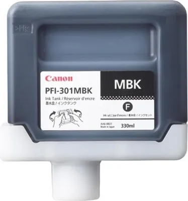 Zdjęcie produktu dla Canon PFI-301MBK, Czarny matowy, Tusz na bazie pigmentu, 330 ml, 1 szt.