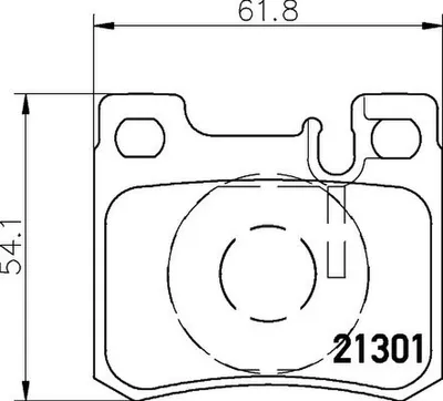 Produktbild von HELLA Bremsbeläge Satz Hinten Bremsklötze passend für MERCEDES-BENZ 190 (W201) 8DB 355 007-671