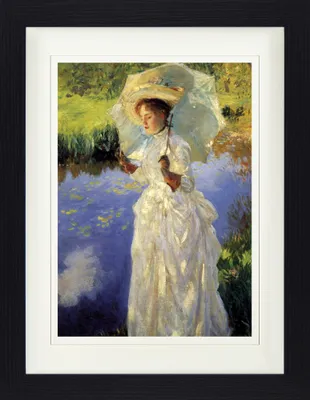 Produktbild von John Singer Sargent Gerahmtes Bild Mit Edlem Passepartout | Wand-Bilder | Im Bilderrahmen - Ein Morgenspaziergang, 1888 (40 x 30 cm)