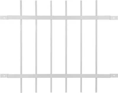 Produktbild von Alberts® Fenstergitter Friedberg f.Außenwand feuerverzinkt weiß BxH 940x740 mm
