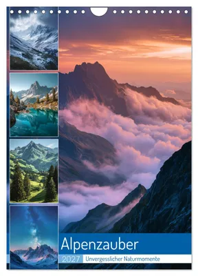 Produktbild von Alpenzauber (Wandkalender 2027 DIN A4 hoch), CALVENDO Monatskalender