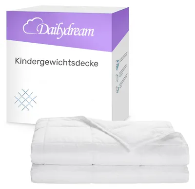 Produktbild von Gewichtsdecke für Kinder aus 100% Baumwolle, Edition "Weiß" - 2,5 KG / 135x200cm - Gewichtete Decke