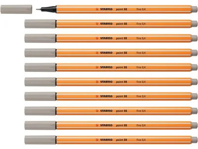Produktbild von STABILO Fineliner - point 88 - 10er Pack - warmgrau