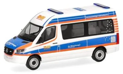Produktbild von Herpa MB Sprinter \'18 Bus HD RTW ASB Wünschewagen Niedersachsen 962391