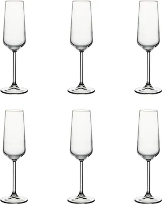 Produktbild von Pasabahce Allegra Flötengläser, Glas, transparent, 6 Stück